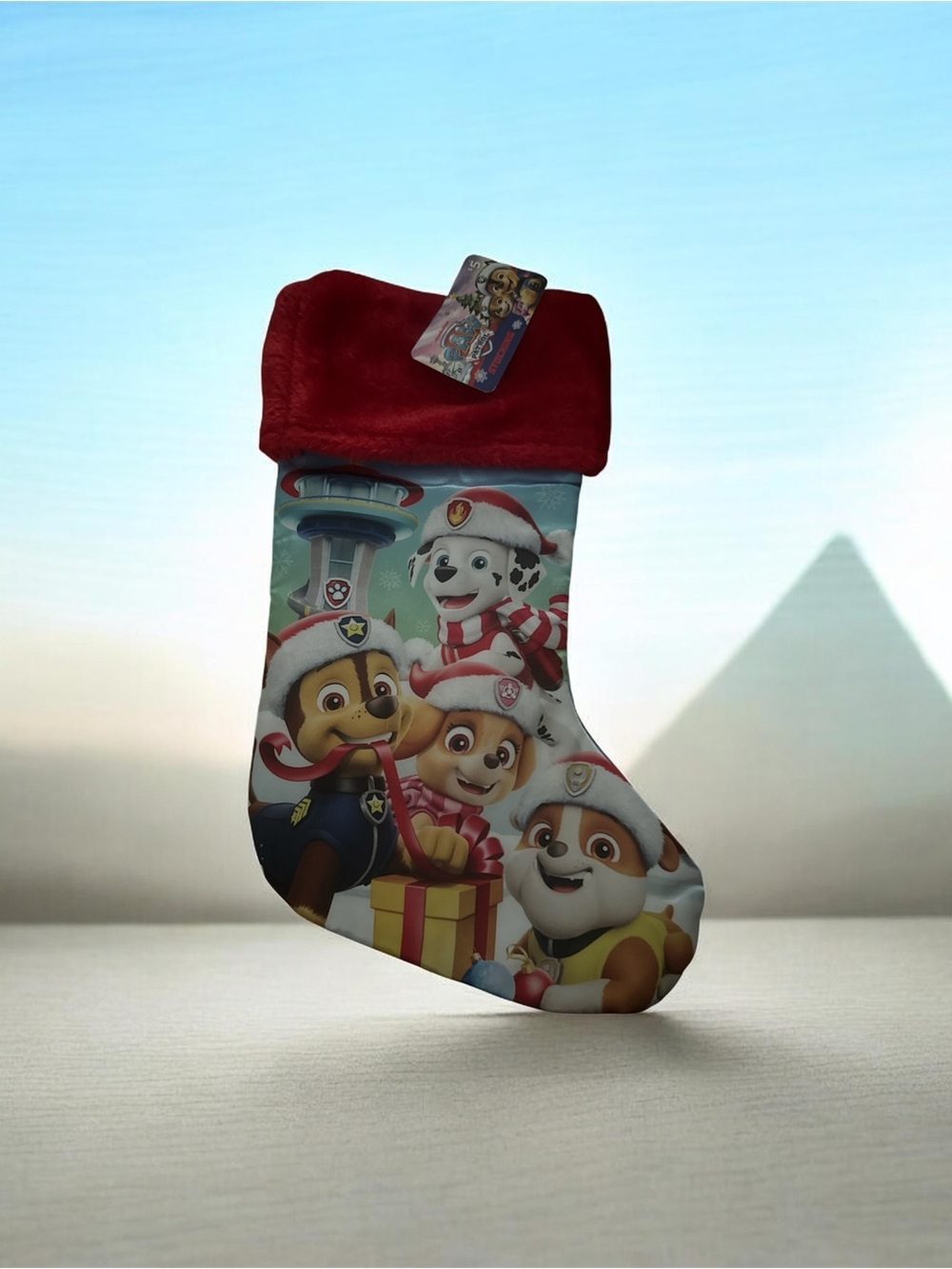 Paw Patrol Christmas Stocking with Red Cuff and Multicolor Print - Picture 2 of 4